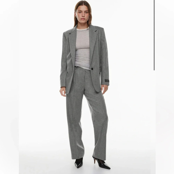 Wilfred Aritzia July trouser Pant Heather Medium Grey 6 NWT - Picture 1 of 9